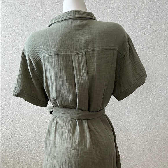 Weatherproof Olive Green Button-Down Dress - Picture 7 of 10